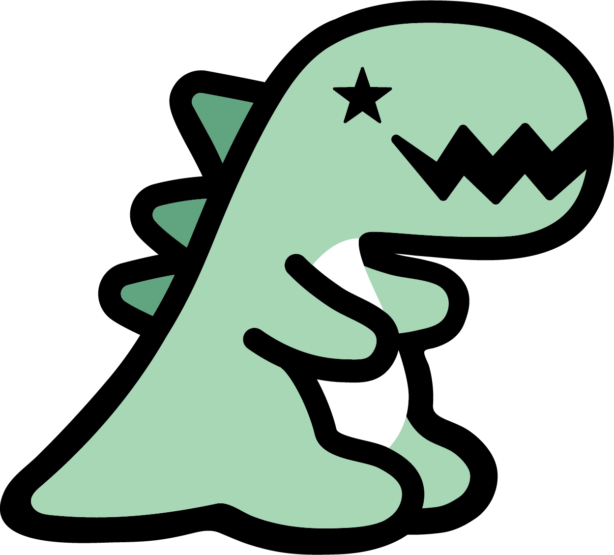 Dino, the green SPORT b KIDS character